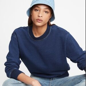 Gap Washed Indigo Vintage Crewneck Sweatshirt SIZE S P
